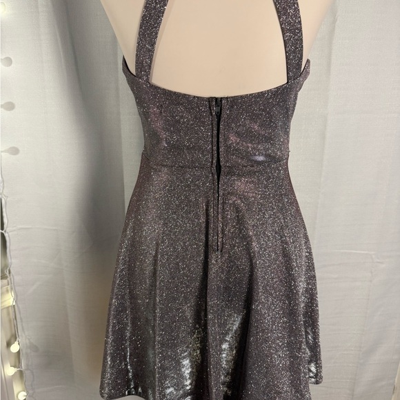 Xtraordinary Silver and Black Fit and Flare Mini Dress - Picture 5 of 12